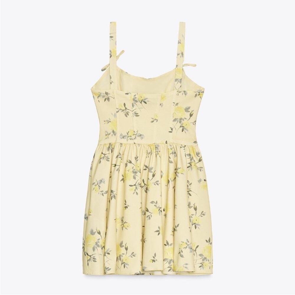 NWT Zara Poplin Floral Sundress - XS - Picture 7 of 9
